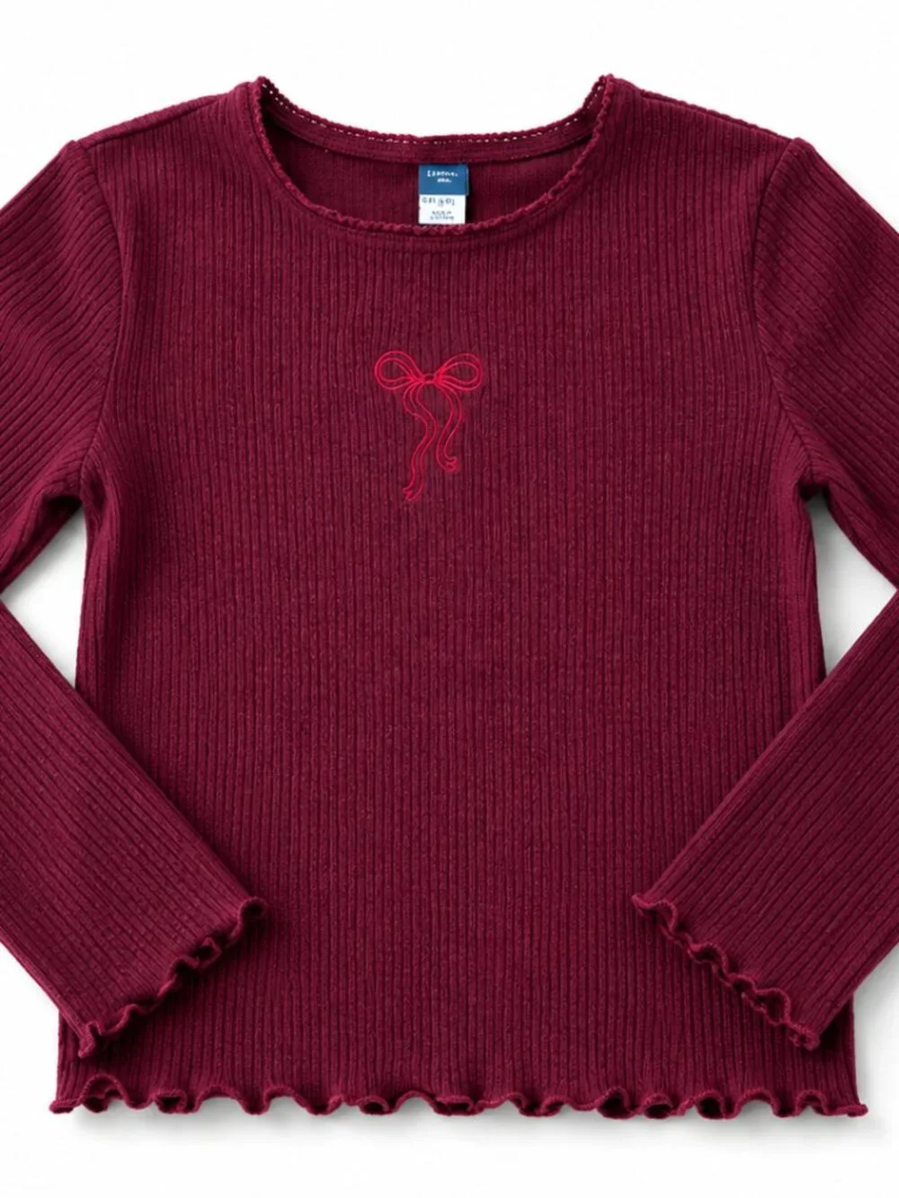 Girls Old Navy Embroidered Red Shirt Size M